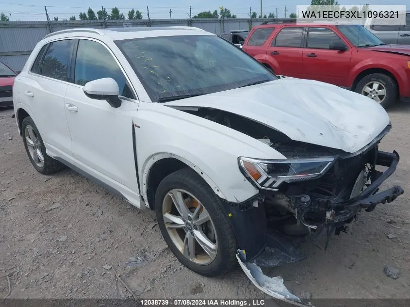 WA1EECF3XL1096321 2020 Audi Q3