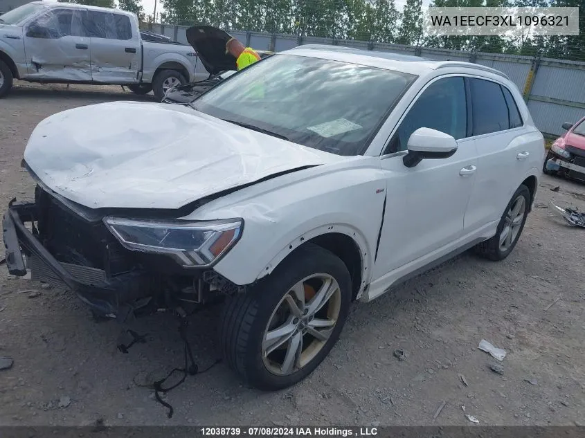 WA1EECF3XL1096321 2020 Audi Q3