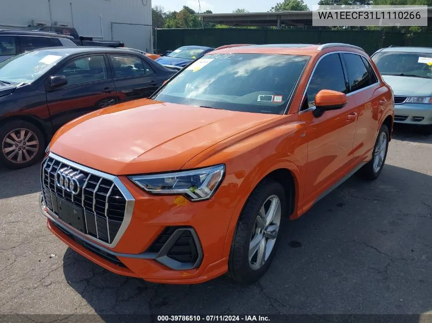 WA1EECF31L1110266 2020 Audi Q3 Premium Plus 45 Tfsi S Line Quattro Tiptronic