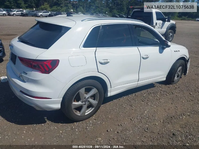 WA1AECF32L1075638 2020 Audi Q3 Premium 45 Tfsi Quattro Tiptronic