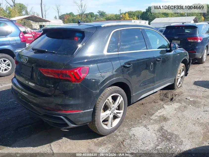 WA1DECF33L1004669 2020 Audi Q3 Premium 45 Tfsi S Line Quattro Tiptronic