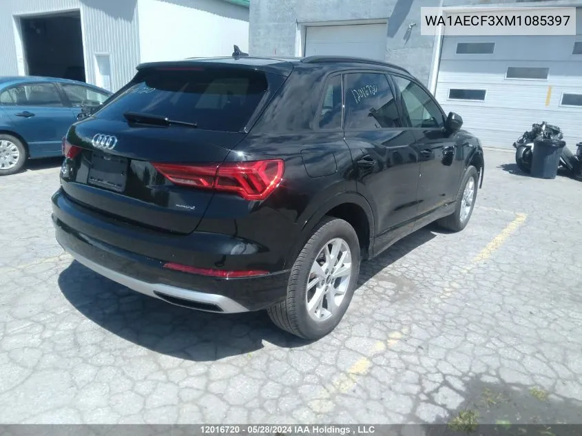 WA1AECF3XM1085397 2021 Audi Q3