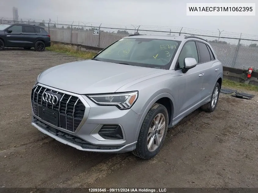 WA1AECF31M1062395 2021 Audi Q3 Komfort 45