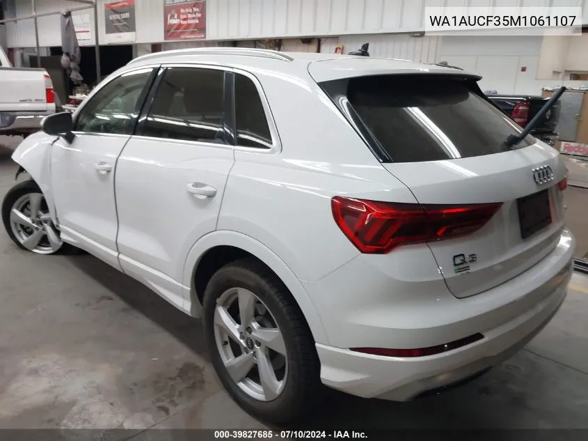 WA1AUCF35M1061107 2021 Audi Q3 Premium 40