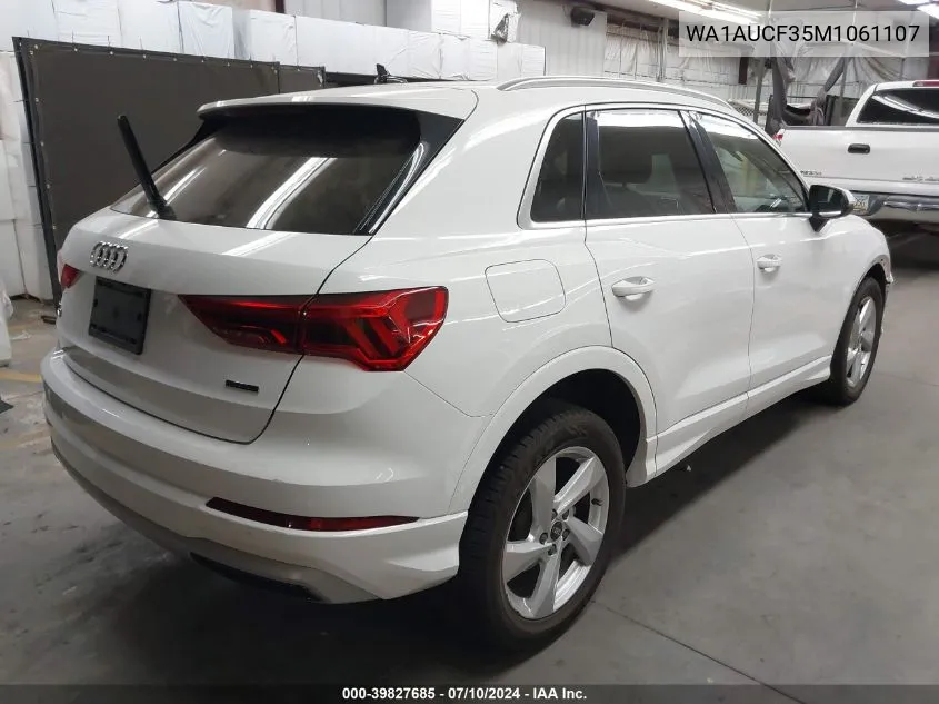 WA1AUCF35M1061107 2021 Audi Q3 Premium 40