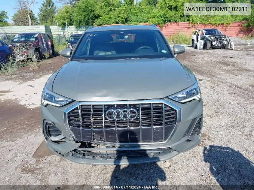 2021 Audi Q3 Premium Plus 45 Tfsi S Line Quattro Tiptronic VIN: WA1EECF30M1102211 Lot: 39845614