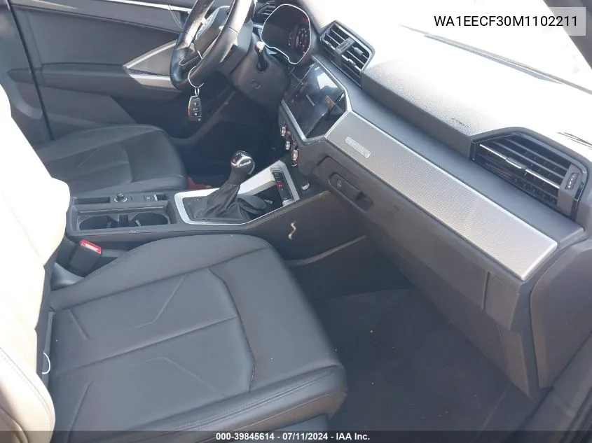 WA1EECF30M1102211 2021 Audi Q3 Premium Plus 45 Tfsi S Line Quattro Tiptronic