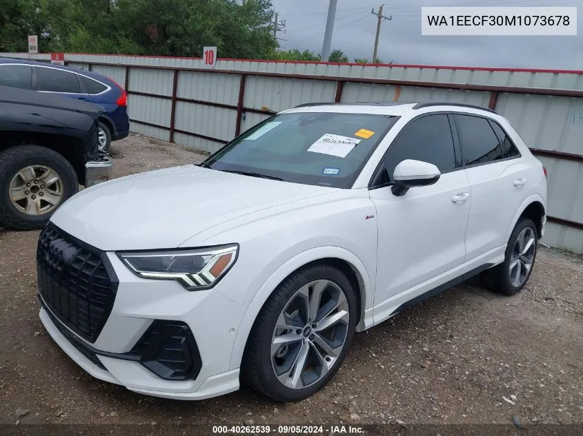 WA1EECF30M1073678 2021 Audi Q3 Premium Plus S Line 45