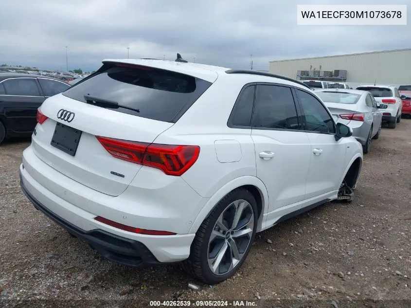 WA1EECF30M1073678 2021 Audi Q3 Premium Plus S Line 45