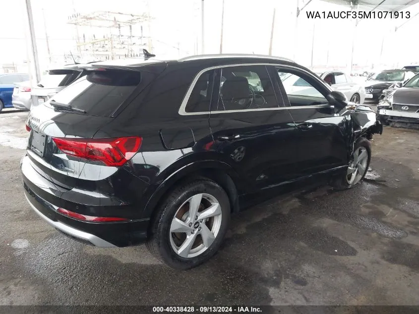 WA1AUCF35M1071913 2021 Audi Q3 Premium 40