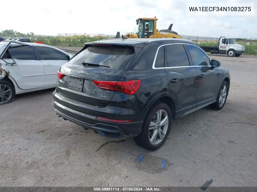 WA1EECF34N1083275 2022 Audi Q3 Premium Plus 45 Tfsi S Line Quattro Tiptronic