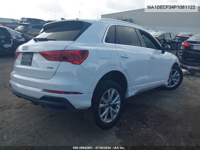 2023 Audi Q3 Premium S Line 45 VIN: WA1DECF34P1081122 Lot: 39942851