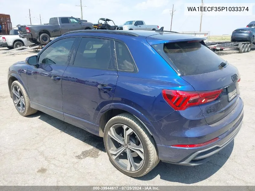 WA1EECF35P1033374 2023 Audi Q3 Premium Plus 45 Tfsi S Line Quattro Tiptronic