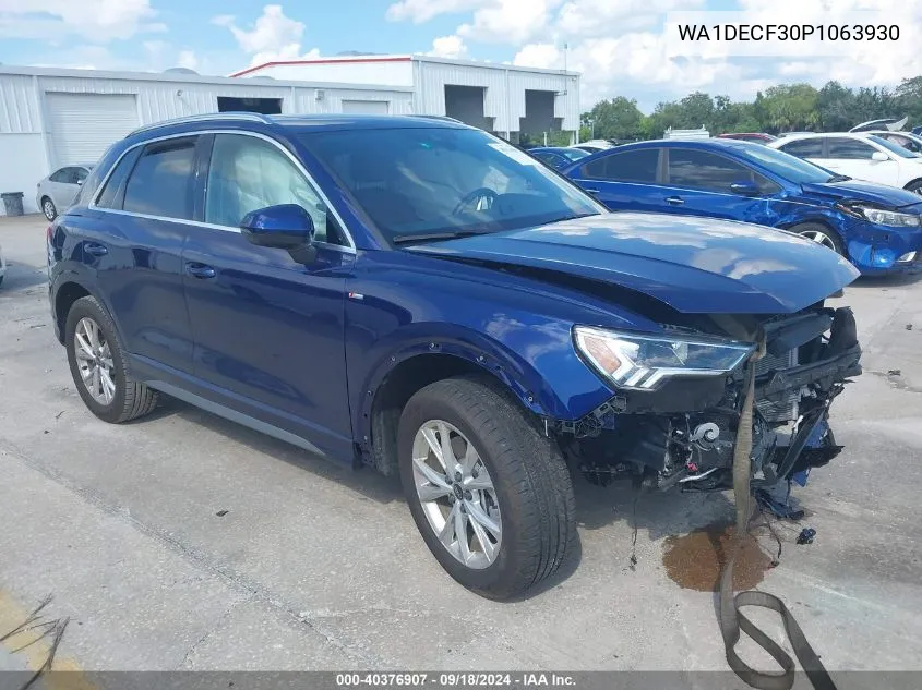 WA1DECF30P1063930 2023 Audi Q3 Premium 45 Tfsi S Line Quattro Tiptronic