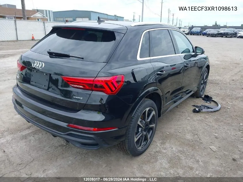 2024 Audi Q3 VIN: WA1EECF3XR1098613 Lot: 12039317