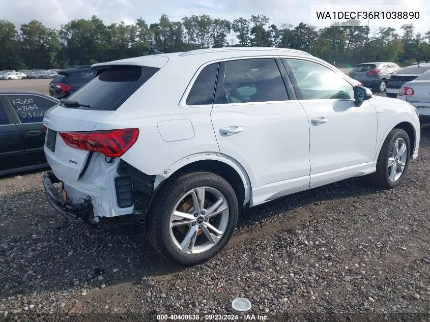 WA1DECF36R1038890 2024 Audi Q3 Premium 45 Tfsi S Line Quattro Tiptronic