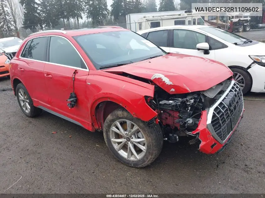 WA1DECF32R1109602 2024 Audi Q3 Premium 45 Tfsi S Line Quattro Tiptronic