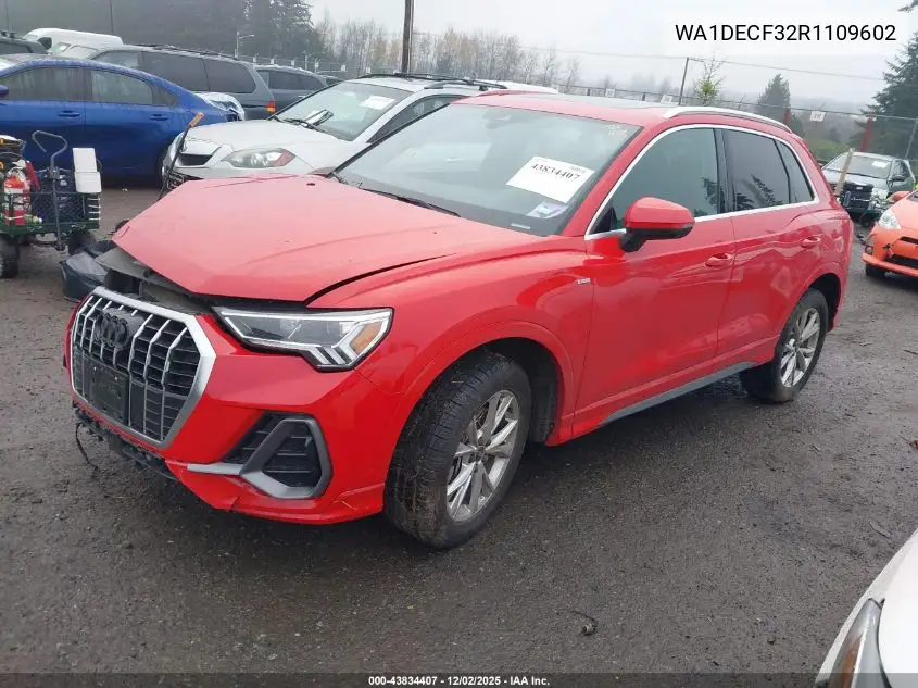 WA1DECF32R1109602 2024 Audi Q3 Premium 45 Tfsi S Line Quattro Tiptronic
