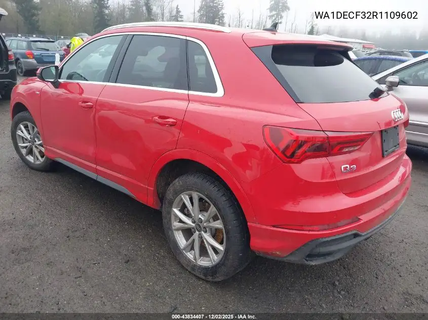WA1DECF32R1109602 2024 Audi Q3 Premium 45 Tfsi S Line Quattro Tiptronic