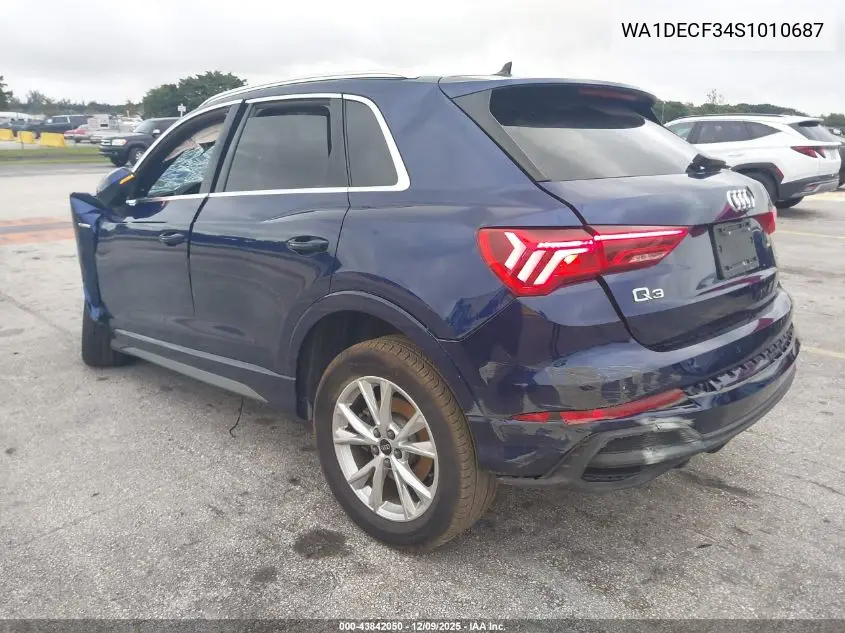 WA1DECF34S1010687 2025 Audi Q3 Premium 45 Tfsi S Line Quattro Tiptronic