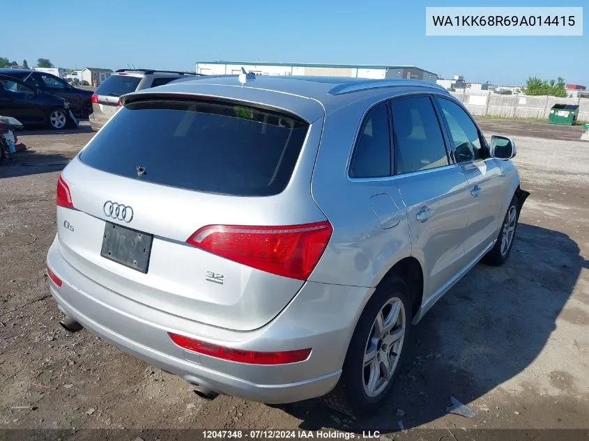 2009 Audi Q5 VIN: WA1KK68R69A014415 Lot: 12047348