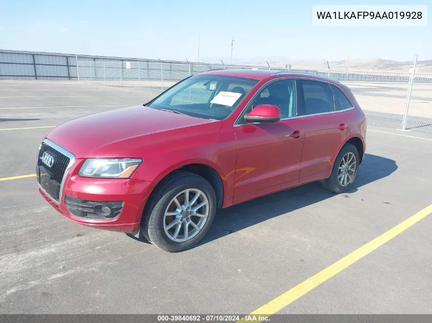 2010 Audi Q5 3.2 Premium VIN: WA1LKAFP9AA019928 Lot: 39840692