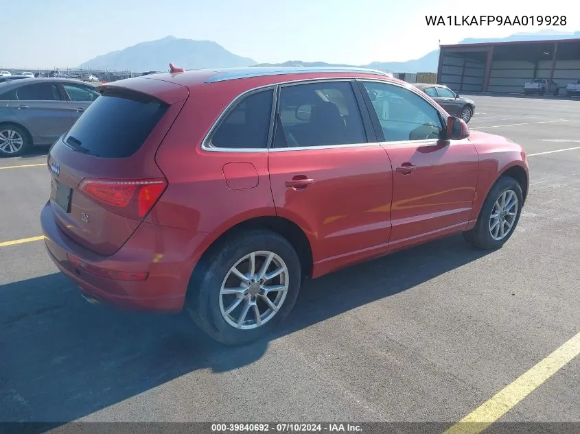 2010 Audi Q5 3.2 Premium VIN: WA1LKAFP9AA019928 Lot: 39840692