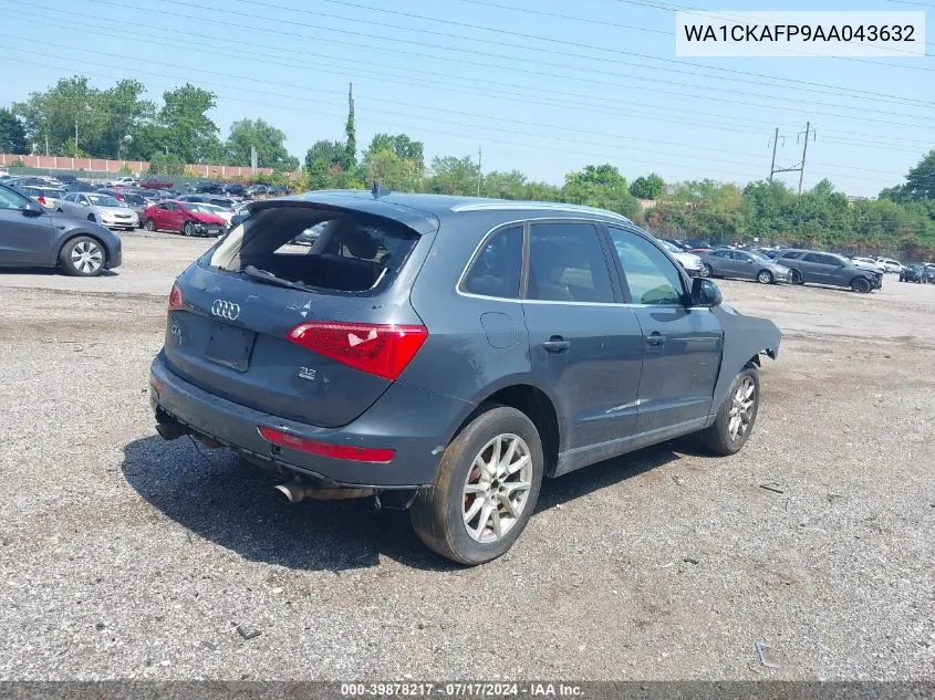 2010 Audi Q5 3.2 Premium VIN: WA1CKAFP9AA043632 Lot: 39878217