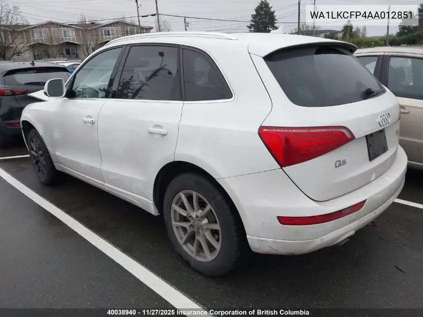 WA1LKCFP4AA012851 2010 Audi Q5 Premium Plus