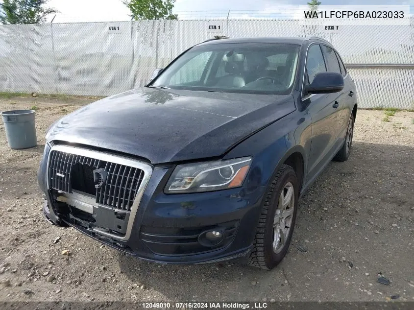 2011 Audi Q5 VIN: WA1LFCFP6BA023033 Lot: 12049010