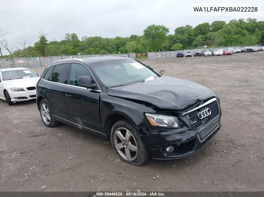 WA1LFAFPXBA022228 2011 Audi Q5 2.0T Premium