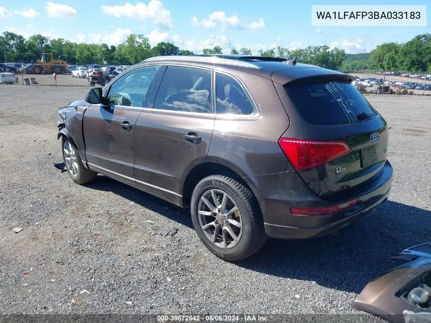 WA1LFAFP3BA033183 2011 Audi Q5 2.0T Premium