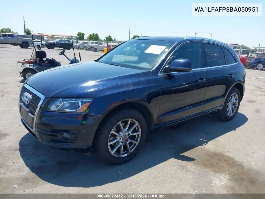 2011 Audi Q5 2.0T Premium VIN: WA1LFAFP8BA050951 Lot: 39872412