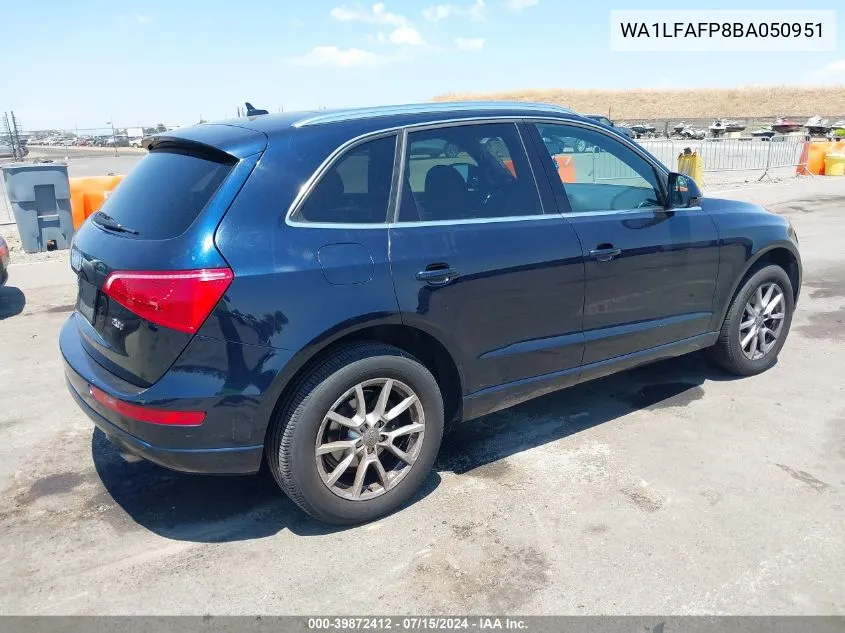 2011 Audi Q5 2.0T Premium VIN: WA1LFAFP8BA050951 Lot: 39872412