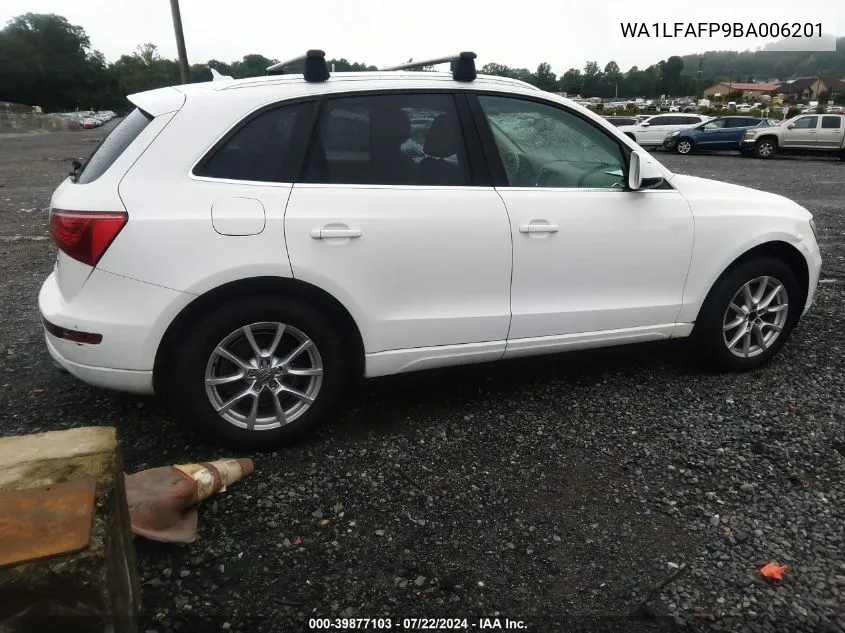 2011 Audi Q5 2.0T Premium VIN: WA1LFAFP9BA006201 Lot: 39877103