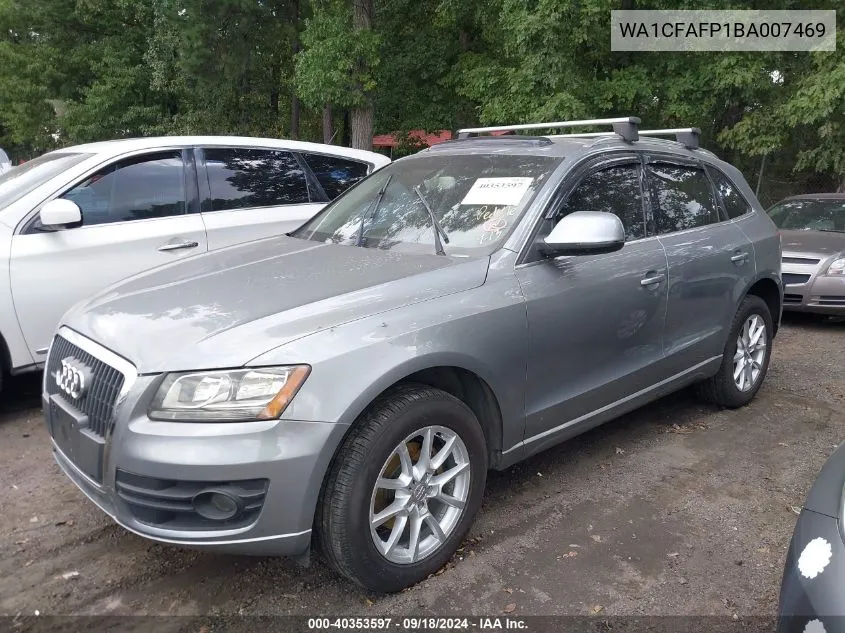 2011 Audi Q5 2.0T Premium VIN: WA1CFAFP1BA007469 Lot: 40353597