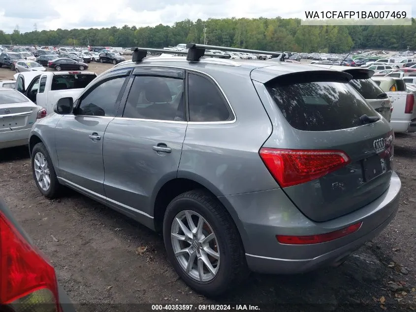 2011 Audi Q5 2.0T Premium VIN: WA1CFAFP1BA007469 Lot: 40353597