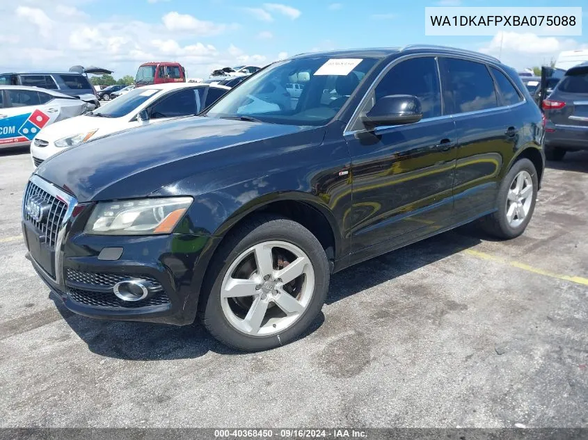 2011 Audi Q5 3.2 Premium Plus VIN: WA1DKAFPXBA075088 Lot: 40368450