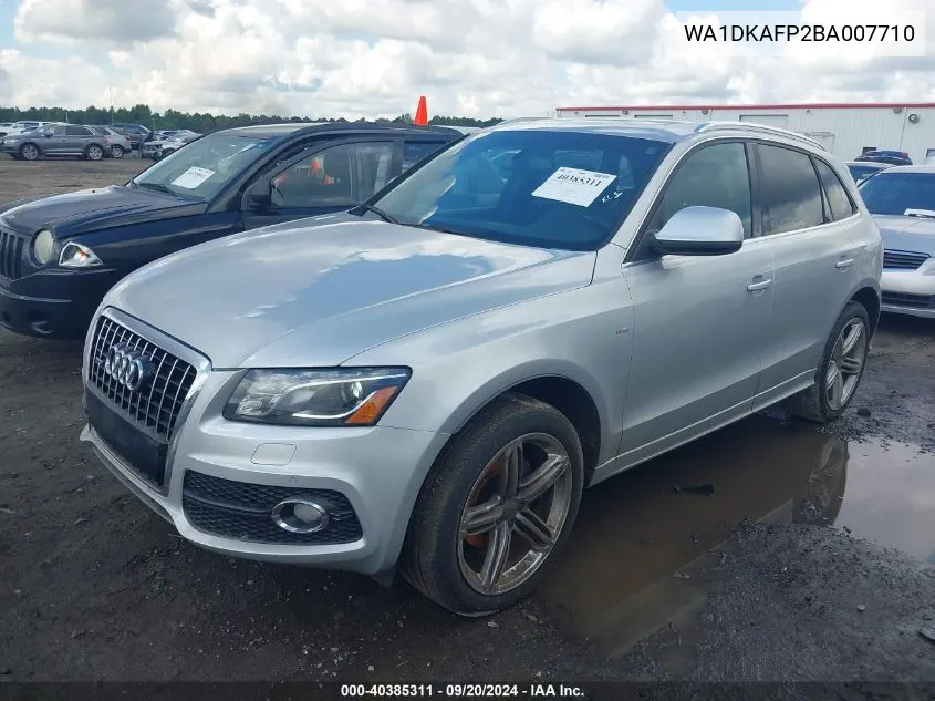 2011 Audi Q5 3.2 Premium Plus VIN: WA1DKAFP2BA007710 Lot: 40385311