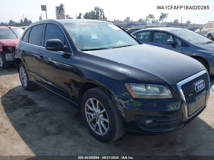 WA1CFAFP1BA020285 2011 Audi Q5 2.0T Premium