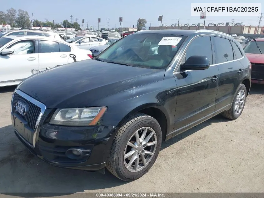 WA1CFAFP1BA020285 2011 Audi Q5 2.0T Premium