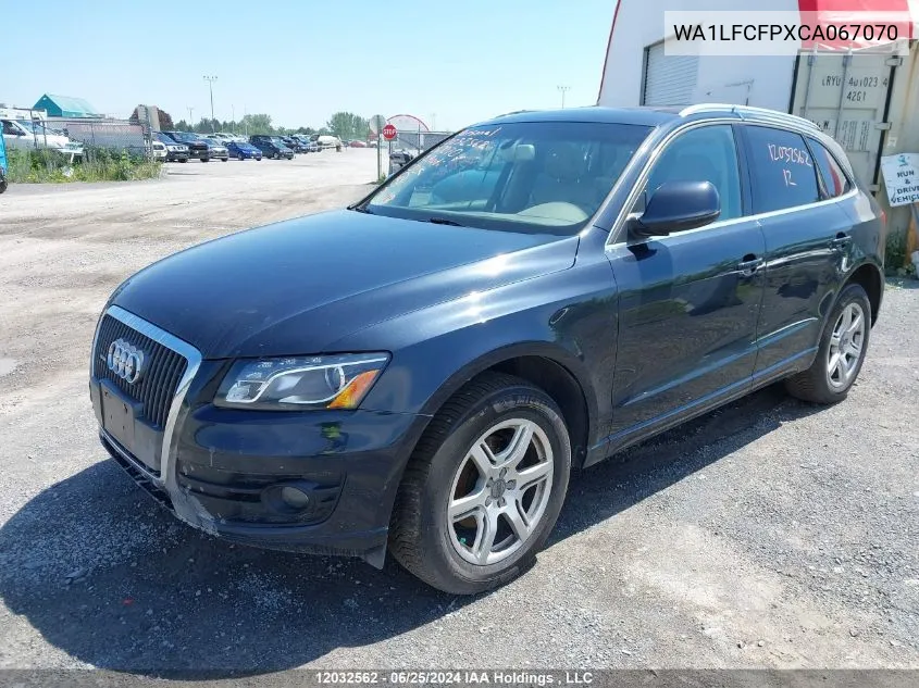 2012 Audi Q5 VIN: WA1LFCFPXCA067070 Lot: 12032562