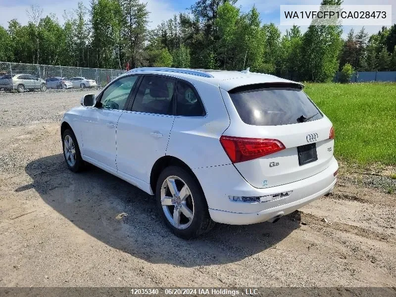 2012 Audi Q5 Prestige VIN: WA1VFCFP1CA028473 Lot: 12035340