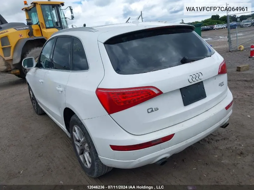 2012 Audi Q5 VIN: WA1VFCFP7CA064961 Lot: 12046236