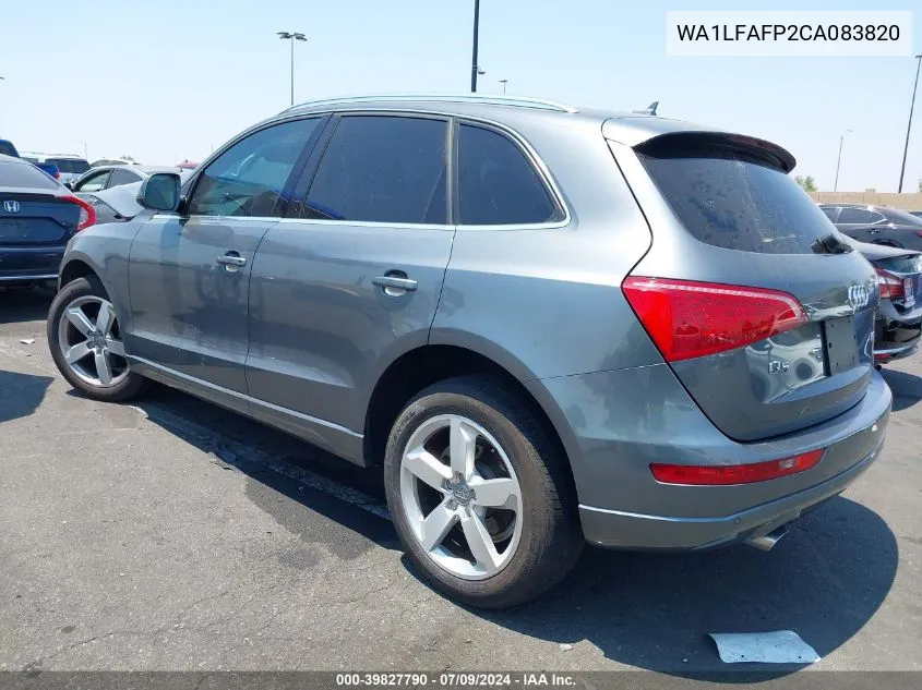 2012 Audi Q5 2.0T Premium VIN: WA1LFAFP2CA083820 Lot: 39827790