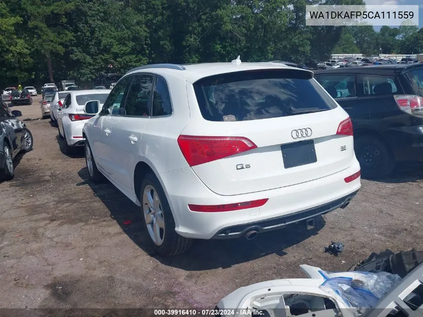 2012 Audi Q5 3.2 Premium Plus VIN: WA1DKAFP5CA111559 Lot: 39916410