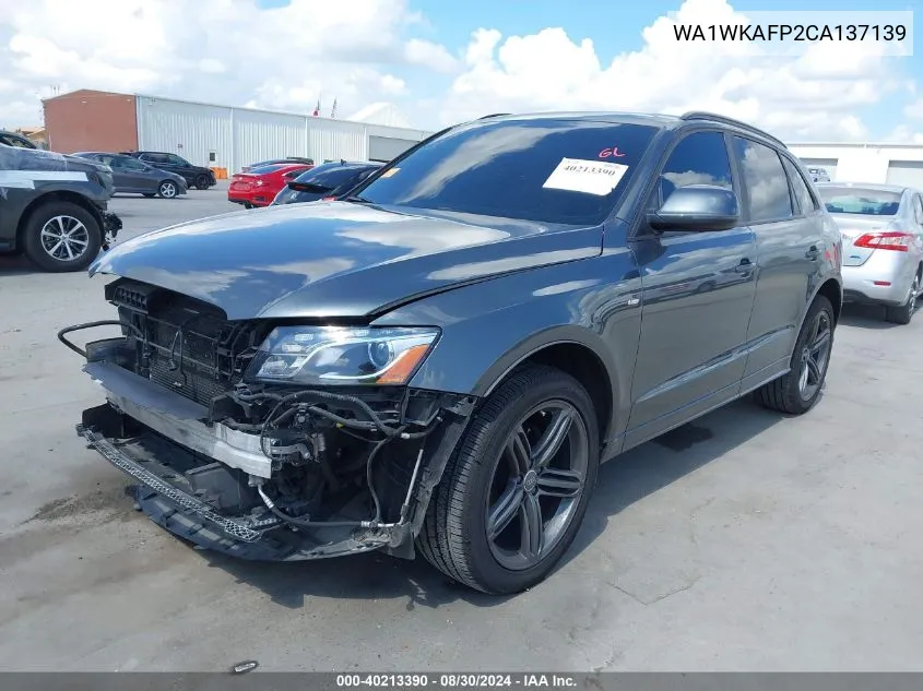 2012 Audi Q5 3.2 Premium VIN: WA1WKAFP2CA137139 Lot: 40213390