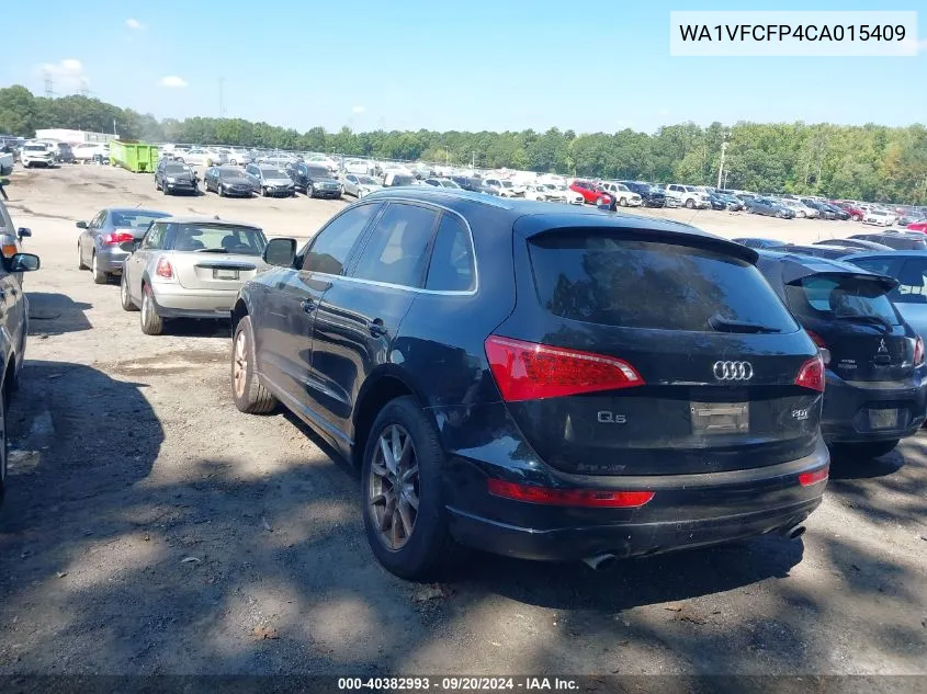 2012 Audi Q5 VIN: WA1VFCFP4CA015409 Lot: 40382993