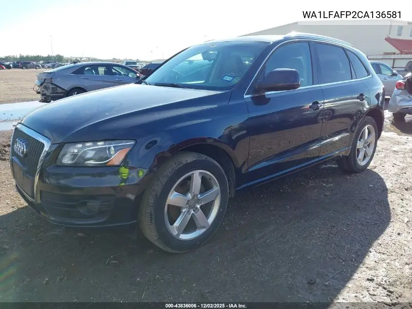 WA1LFAFP2CA136581 2012 Audi Q5 2.0T Premium