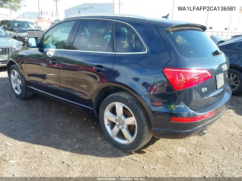 WA1LFAFP2CA136581 2012 Audi Q5 2.0T Premium